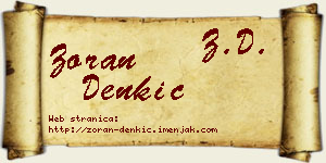 Zoran Denkić vizit kartica